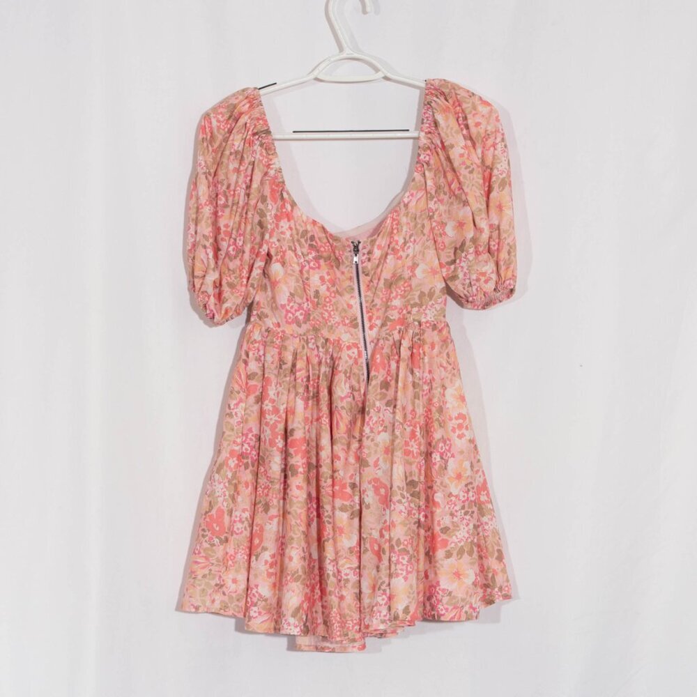 SHOWPO Phorchia Mini Floral Puff Sleeve Corset Dress Size 6 - Picture 10 of 16